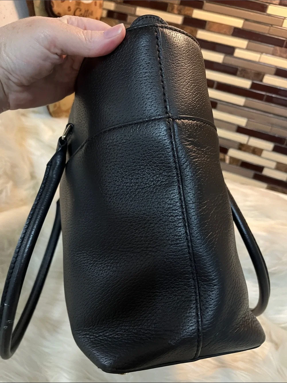 kate spade Black Leather Tote with Matching Wallet